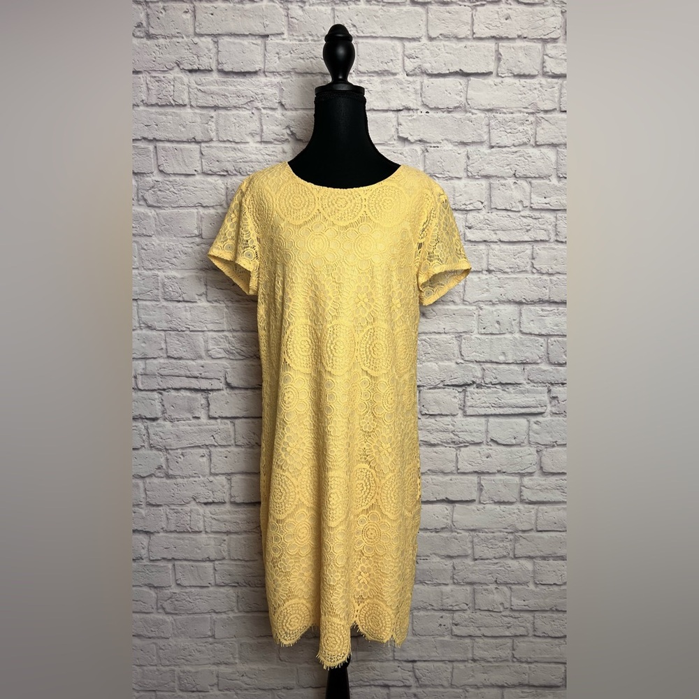 Laundry by Shelli Segal Lace Overlay Sheath Dress size 12
